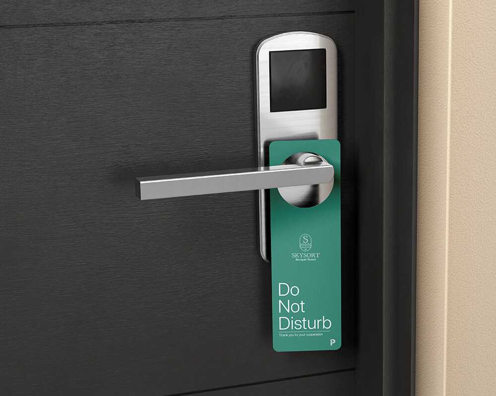 Free Door Hanger Mock-up PSD