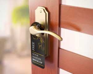 Free Door Hanger Mockups PSD set
