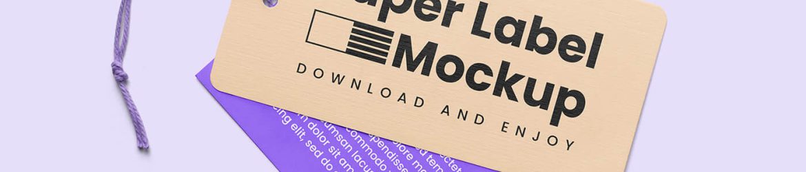 Free Double Apparel Label Price Tag Mockup PSD