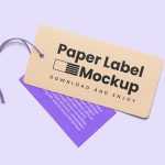 Free Double Apparel Label Price Tag Mockup PSD