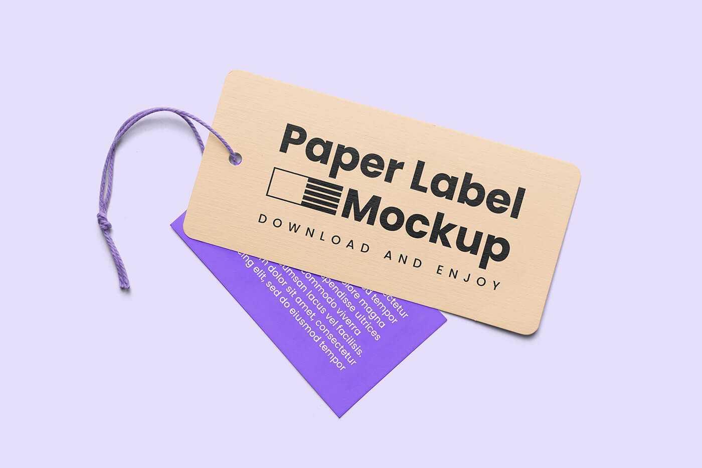 Free Double Apparel Label Price Tag Mockup PSD