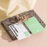 Free Double Business Card Mockups on Concrete Stone Scene - Free PSD Download Free Double Business Card Mockups on Concrete Stone Scene