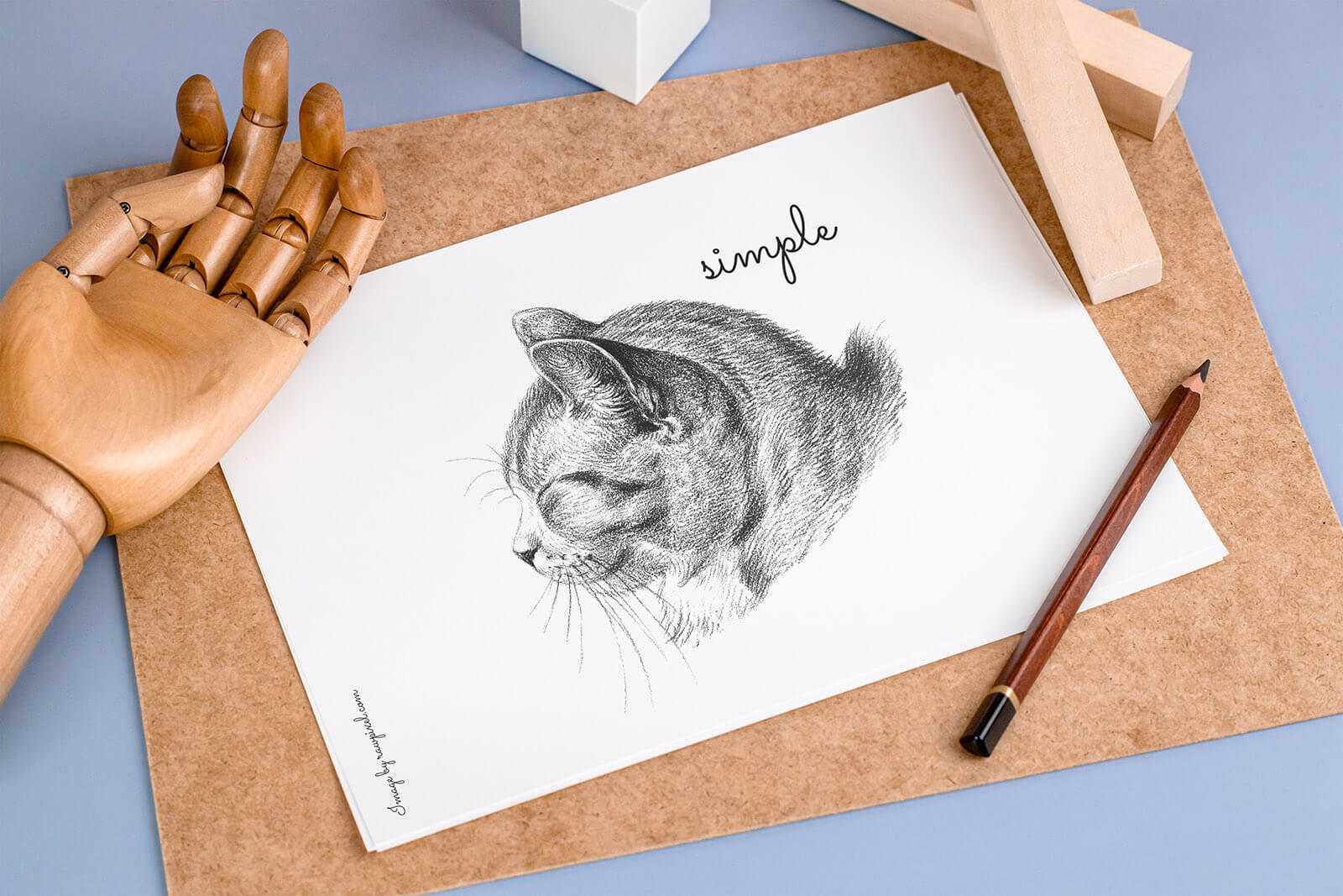 Free Drawing, Sketching Paper Mockup PSD