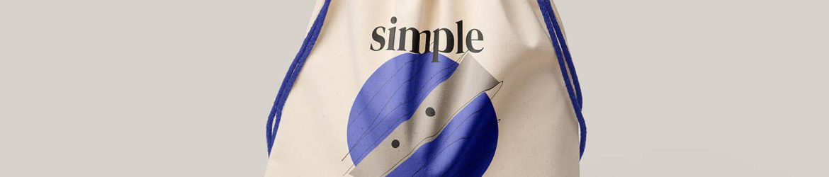 Free Drawstring Linen Backpack Mockup PSD