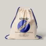 Free Drawstring Linen Backpack Mockup PSD