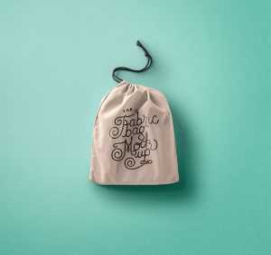Free Drawstring PSD Bag Mockup