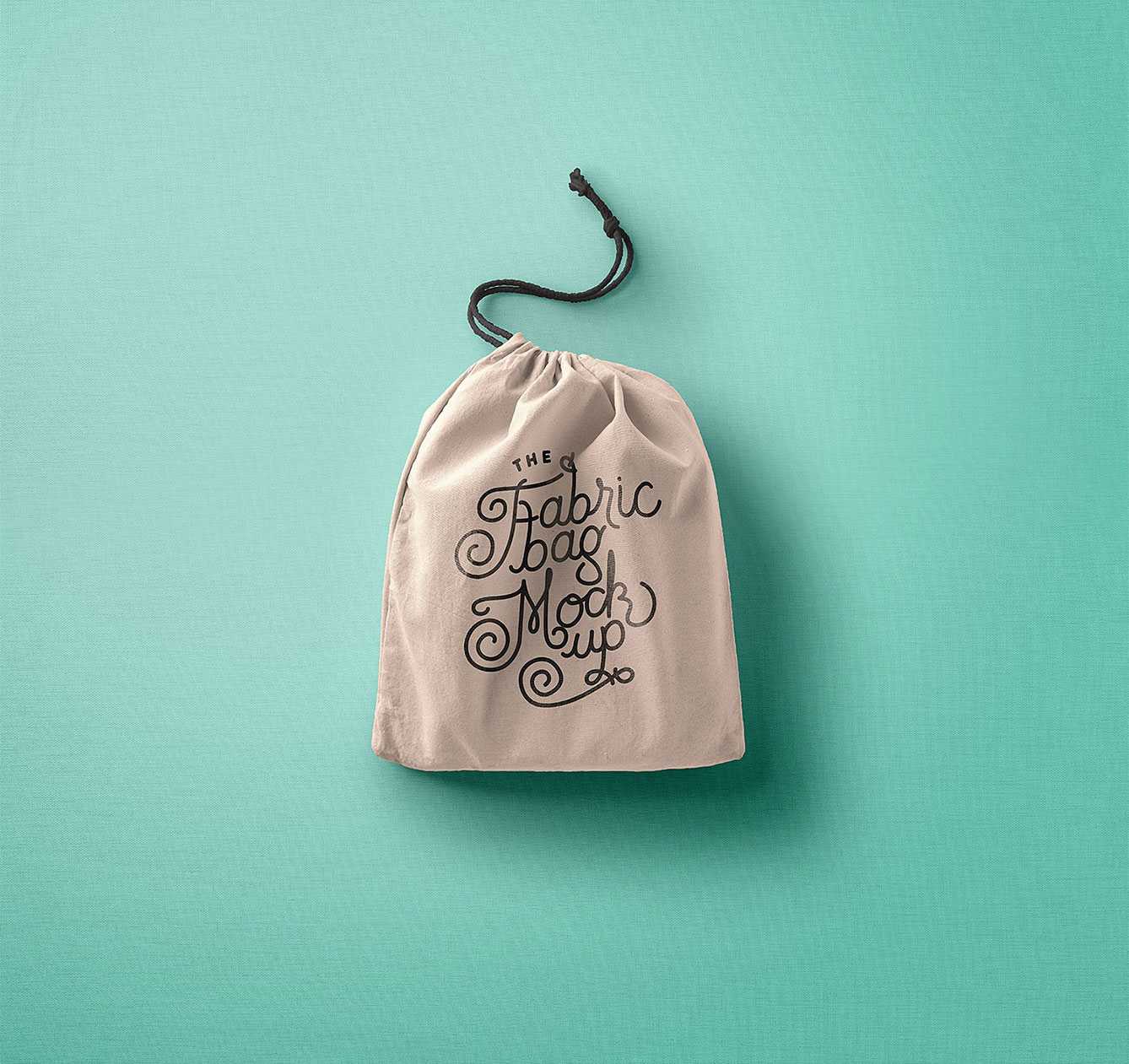 Free Drawstring PSD Bag Mockup