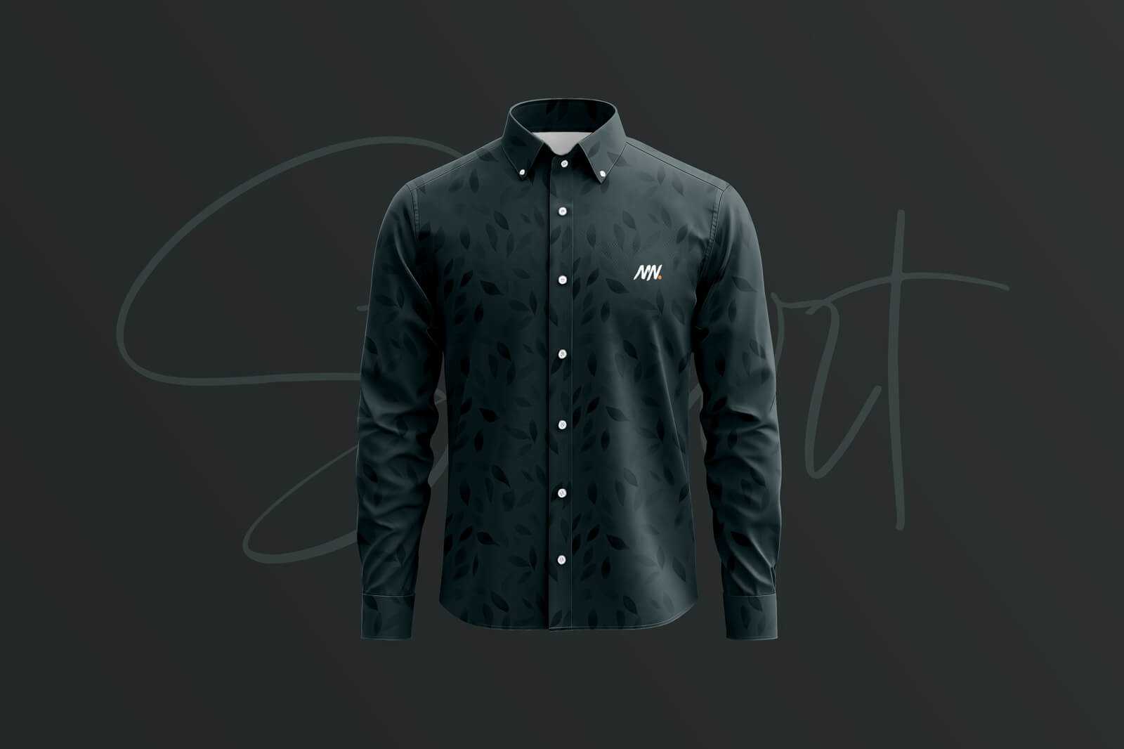 Free Dress Long Sleeve Formal Shirt Mockup PSD
