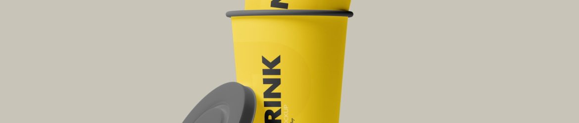 Free Drink Cup PSD Mockup