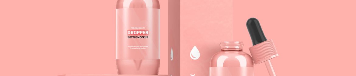 Free Dropper Bottle Packaging Mockup