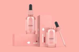 Free Dropper Bottle Packaging Mockup