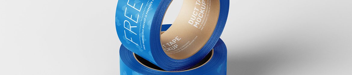 Free Duct Tape Mockup PSD Set
