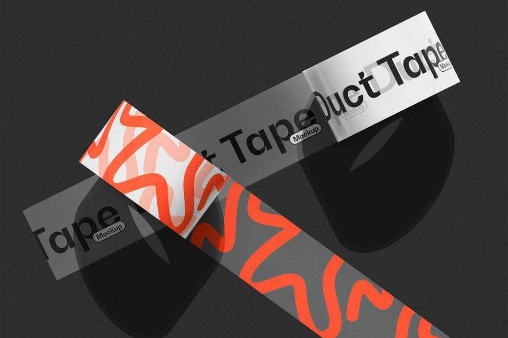 Free Duct Tape Rolls Mockup PSD