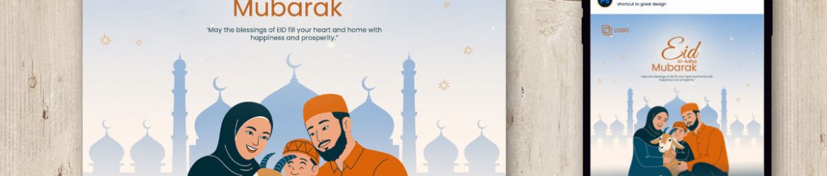 Free Eid al-Adha Family Celebration Instagram Post PSD Template