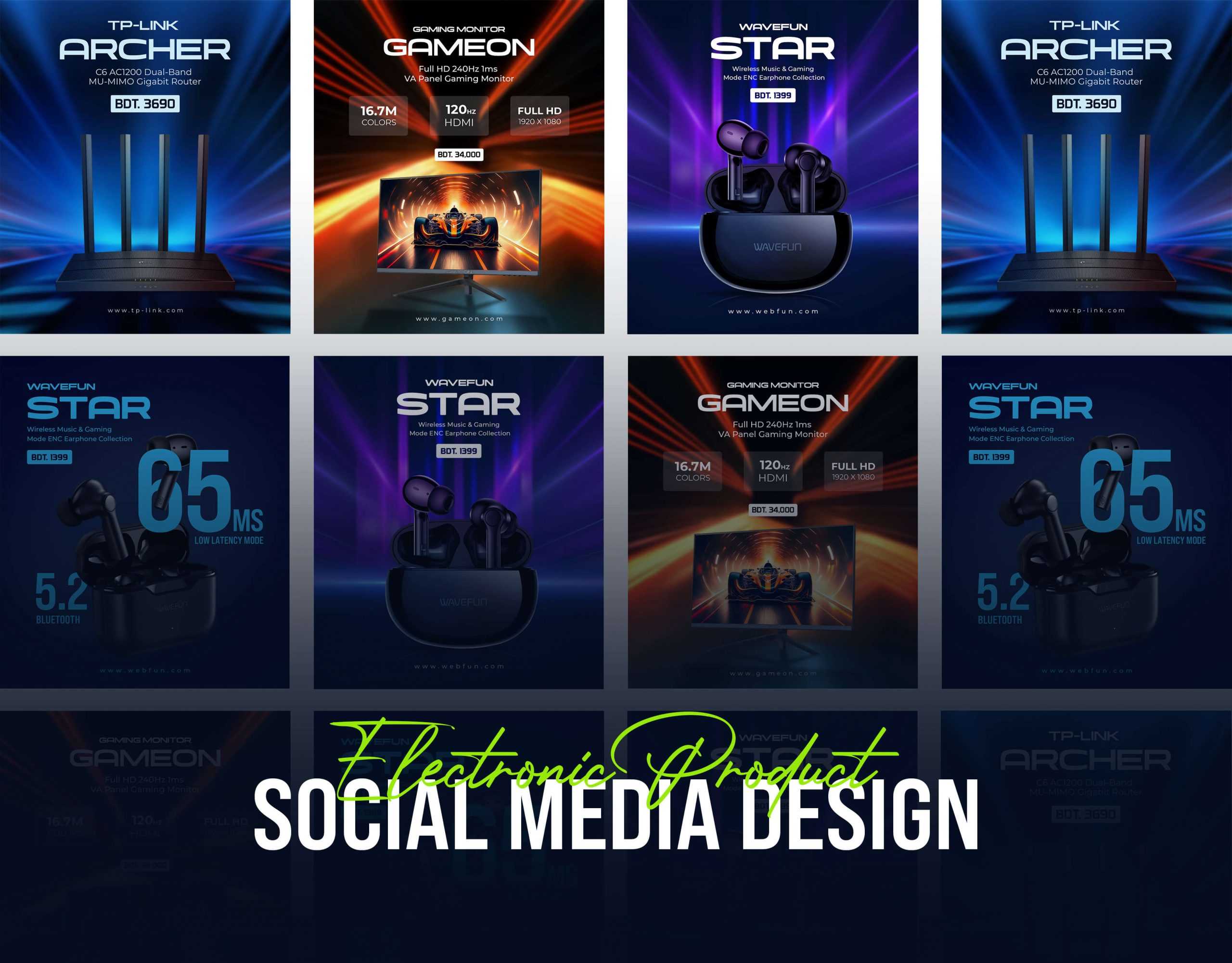 Free Electronics Gadgets Social Media Post Design PSD