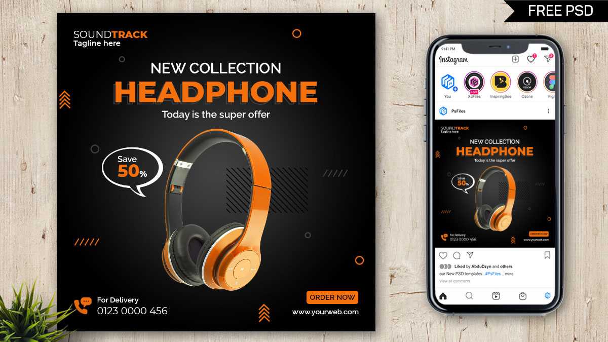 Free Electronics Product Sales Instagram Post Design Template PSD