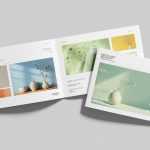 Free Elegant A4 Landscape Brochure Mockup Front Scene Display