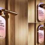 Free Elegant Door Hanger Mockup PSD Set