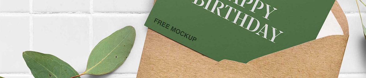 Free Elegant Greeting Card Mockup PSD