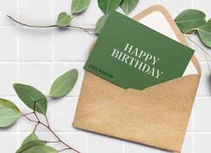 Free Elegant Greeting Card Mockup PSD