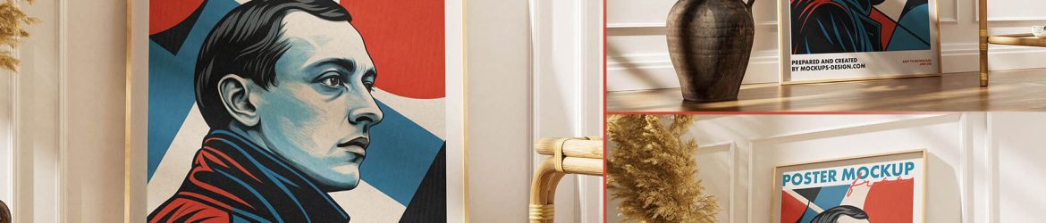 Free Elegant Interior Poster Mockup PSD Set