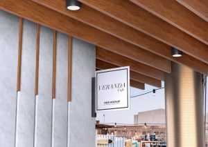 Free Elegant Shop front Logo Sign Mockup PSD
