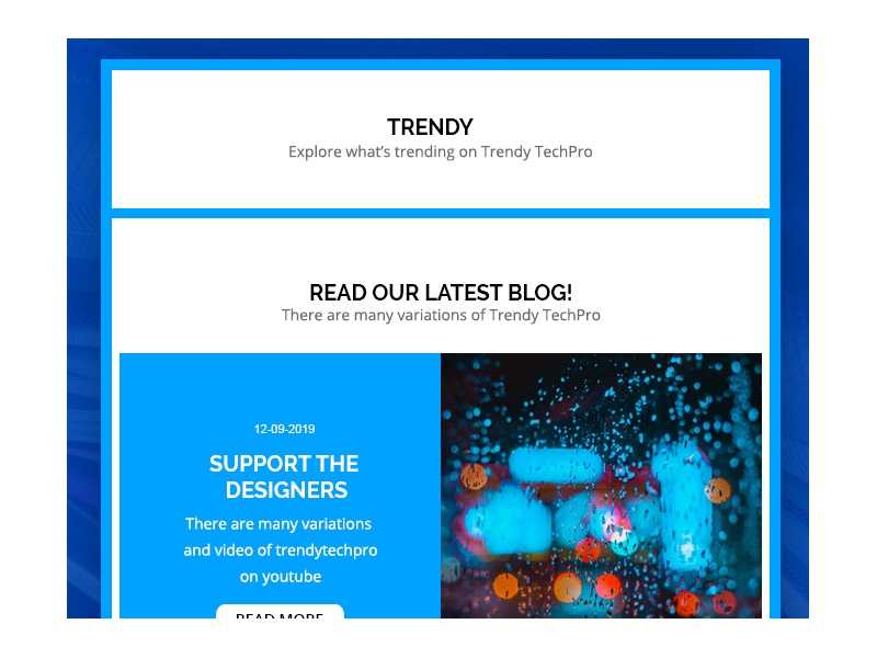 Free Email Template Design PSD
