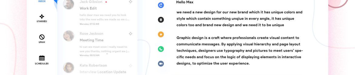 Free Email UI Kit Design Template PSD