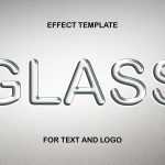 Free Embossed Glass Text Effect PSD for Photoshop Typography