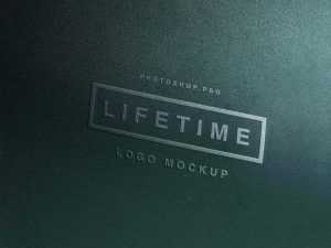 Free Embossed Logo Mockup (PSD)