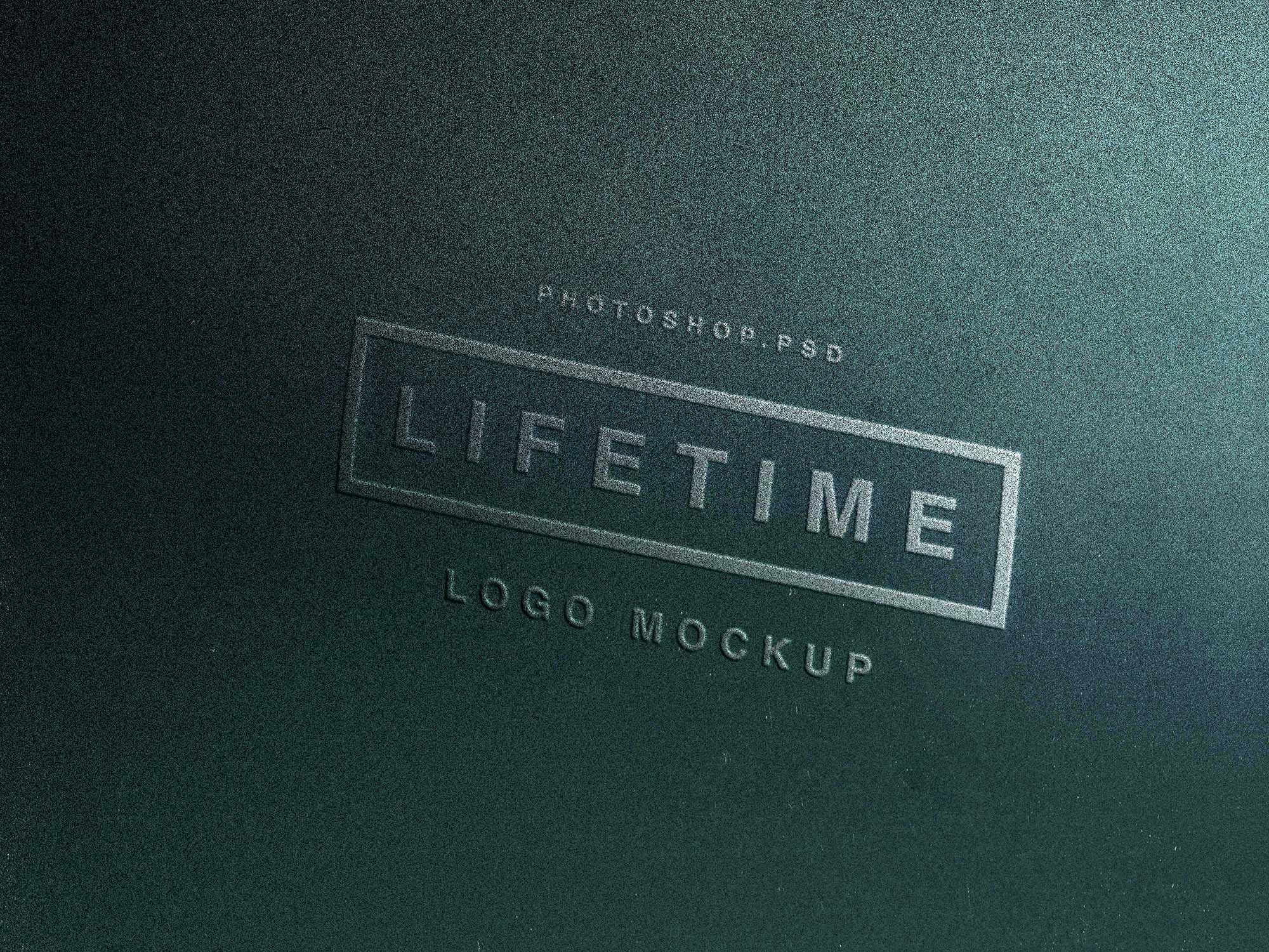 Free Embossed Logo Mockup (PSD)