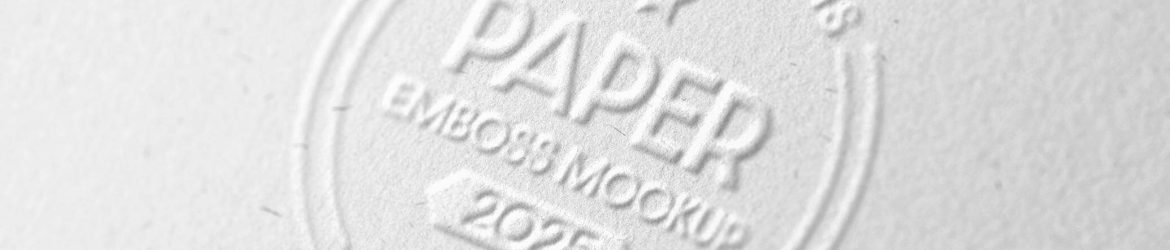 Free Embossed Paper Close-Up Mockup PSD PSD