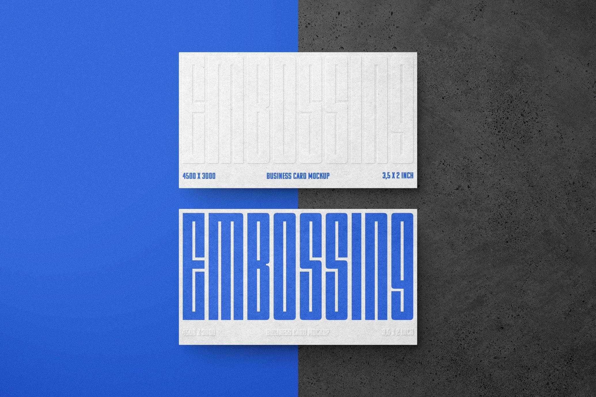 Free Embossing Business Card Mockup PSD
