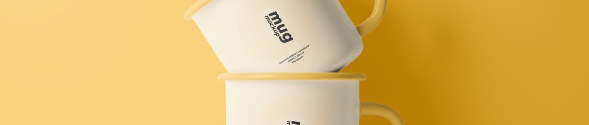 Free Enamel Mug Mockup