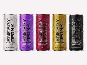 Free Energy Drink Can Mockup PSD