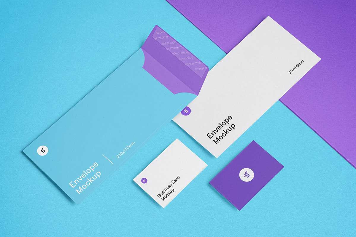 Free Envelope and Business Card Mockups