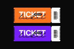 Free Event Ticket Mockup PSD