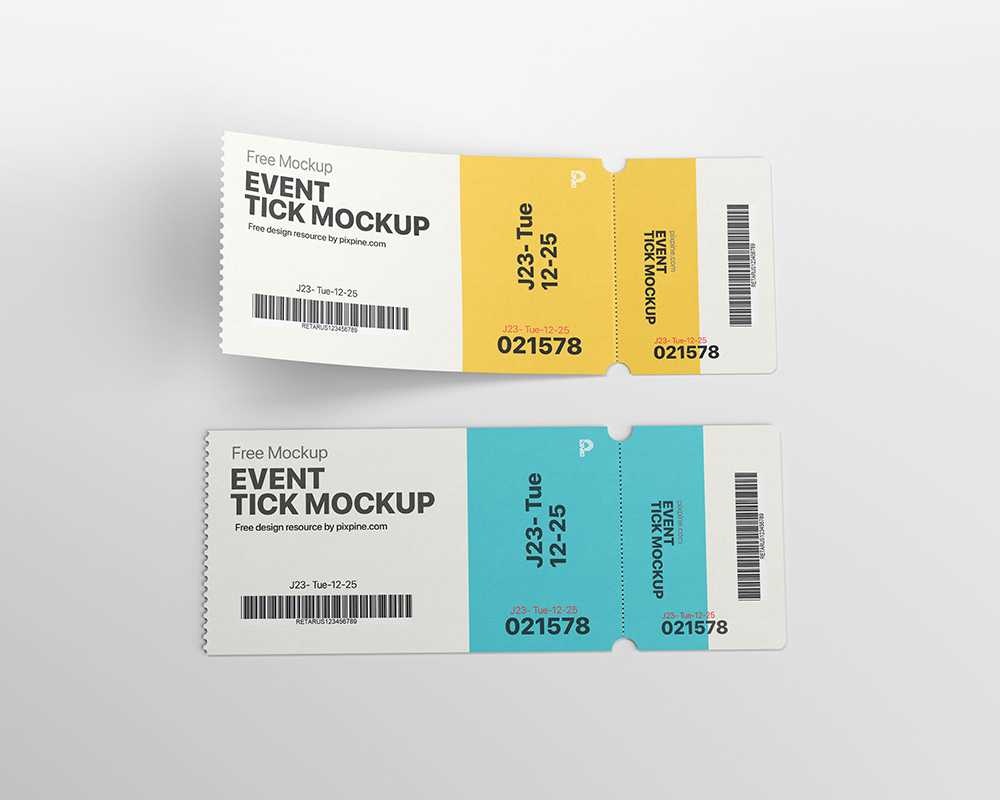Free Event Ticket Mockup PSD