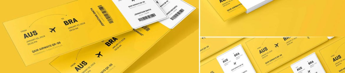 Free Event Tickets PSD Mockup