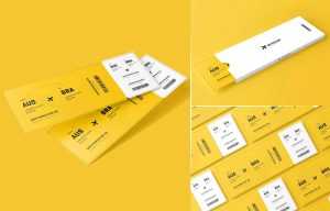 Free Event Tickets PSD Mockup