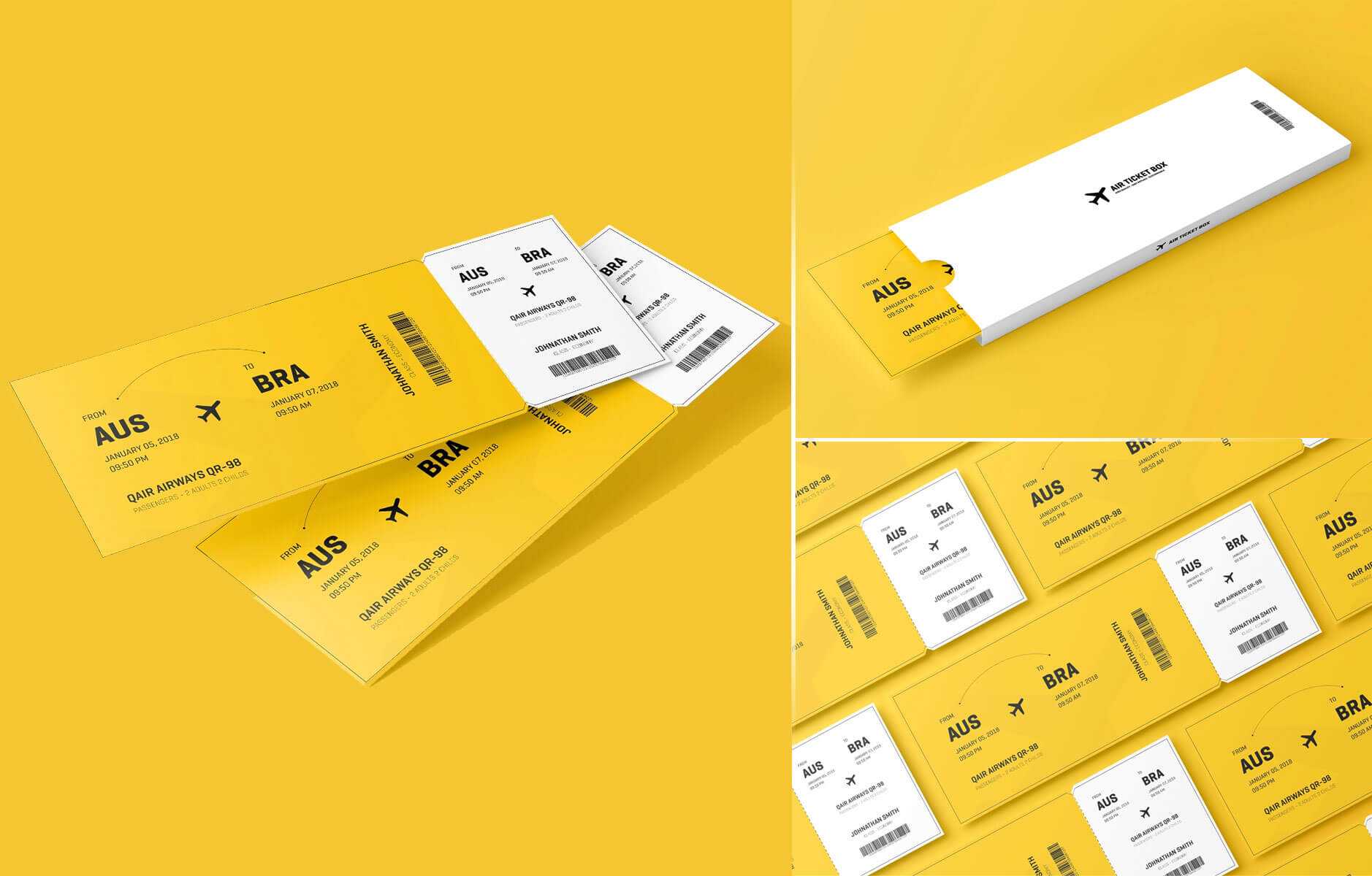 Free Event Tickets PSD Mockup