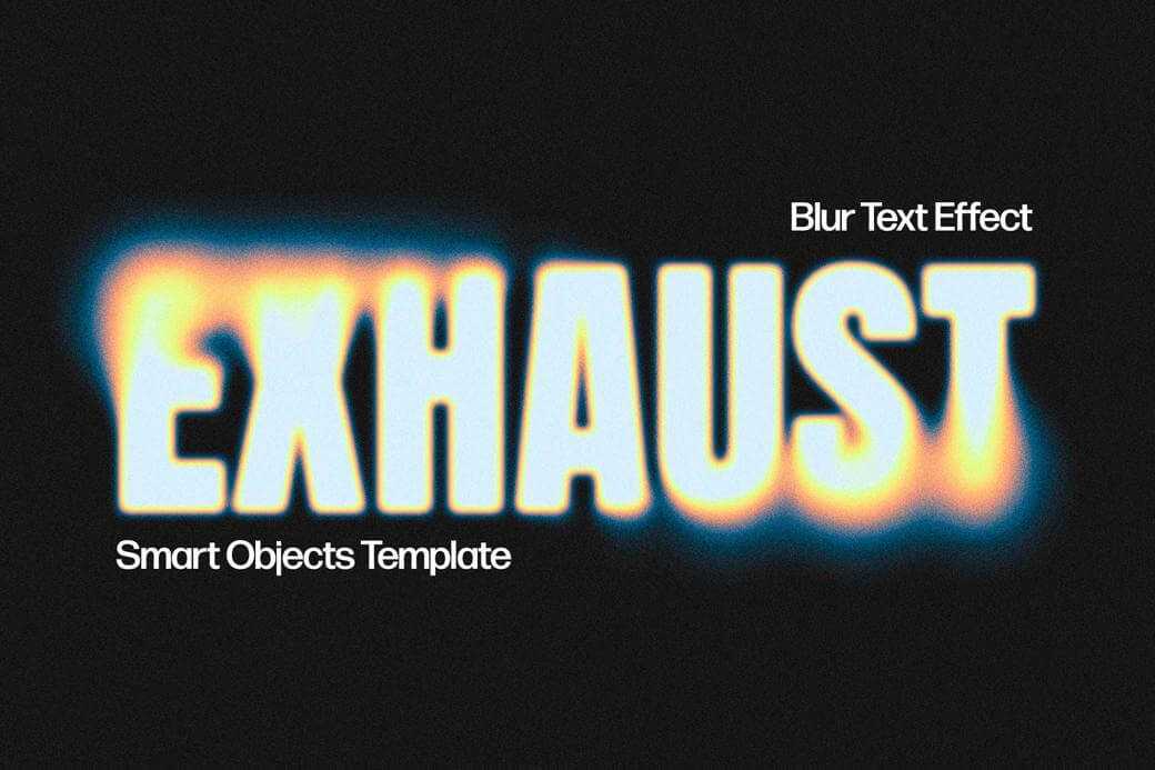 Free Exhaust Blur Text Effect PSD Template