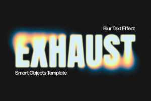 Free Exhaust Blur Text Effect PSD Template
