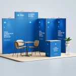 Free Exhibition Display Booth Mockup PSD Set