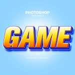 Free Extruded Game Text Effect PSD - Free PSD Download Free Extruded Game Text Effect PSD