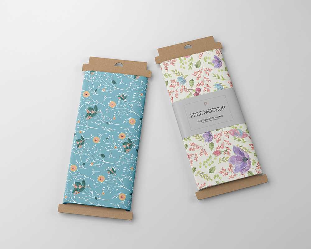 Free Fabric Bolts Mockup PSD