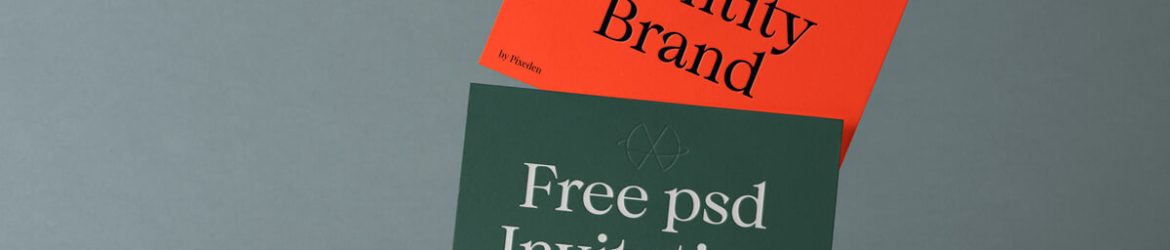 Free Falling Gravity Business Cards Mockup PSD Set