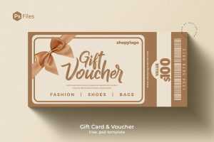 Free Fashion Brand Gift Card Voucher PSD Template