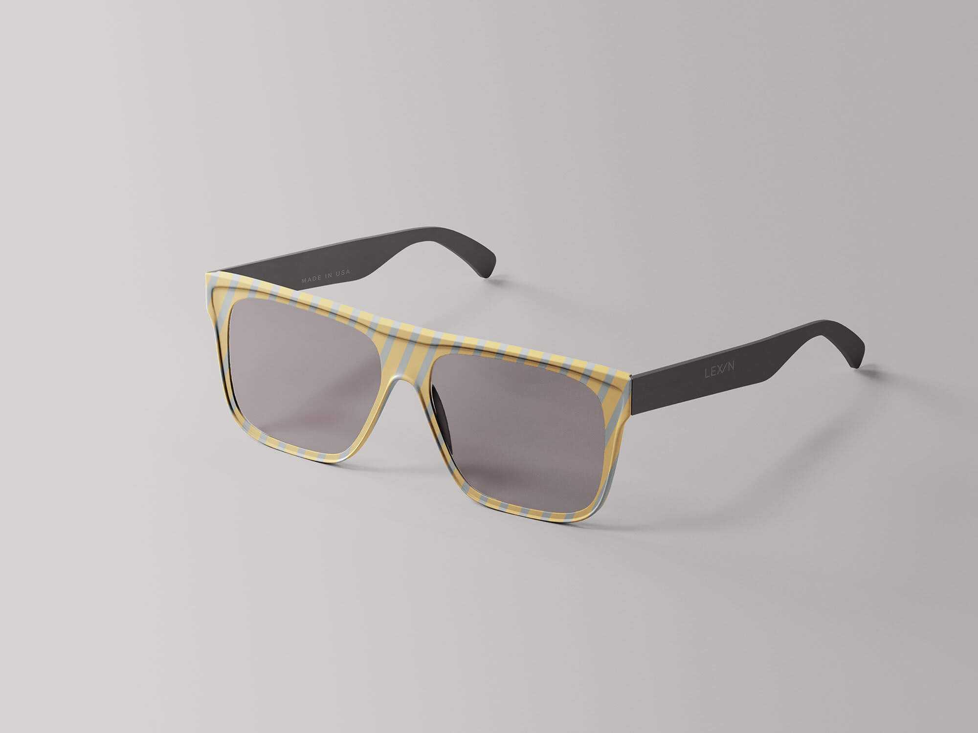 Free Fashionable Glasses Mockup PSD