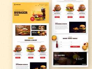 Free Fast Food Website Template PSD
